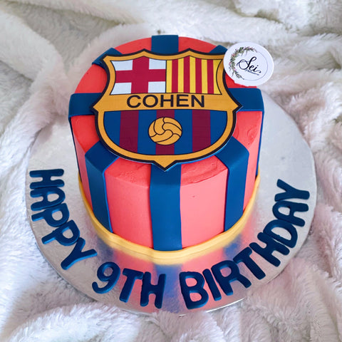 FC Barcelona Soccer Cake