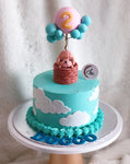 Hot Air Balloon Dog Cake
