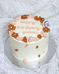 Korean Lettering Flower Cake
