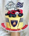 Lamborghini Racing Car Cake