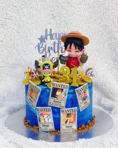 One Piece Luffy and Chopper Cake
