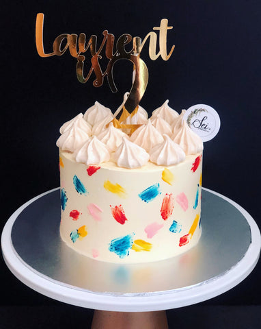 Paint Strokes Meringue Cake