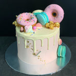 Pastel Donut Drips Cake