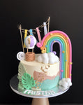 Rainbow Hot Air Balloon Cake