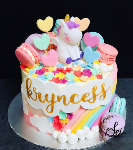 Rainbows and Unicorns Cake