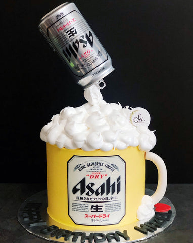 Tall Asahi Beer Cake
